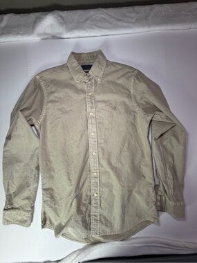 Ralph Lauren Beige Button-Down Oxford Shirt